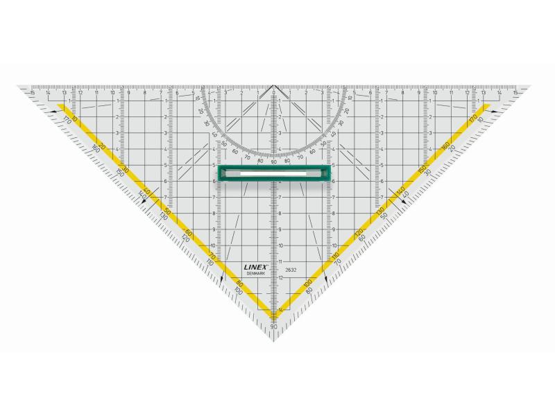 Linex Geodreieck/Dreieck 32 cm Geometriedreieck transparent