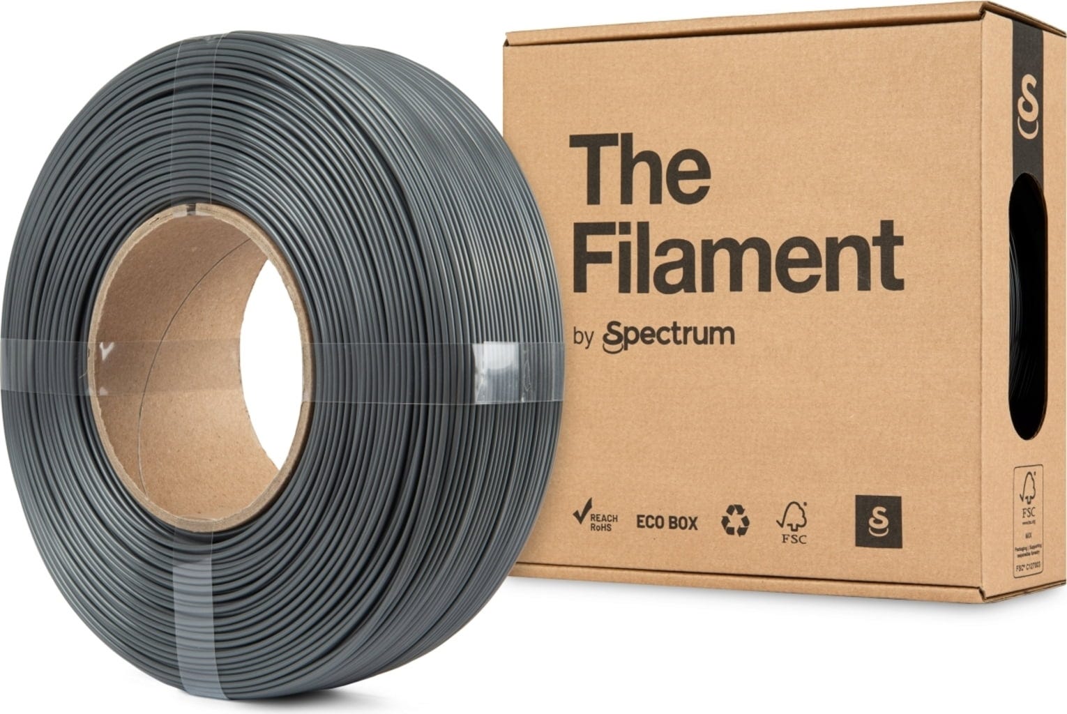 The Filament  ReFill PETG Lite Grey, 1,75 mm / 1000 g    Technisches PETG ohne Spule für zuverlässige Alltagseinsätze in Grey