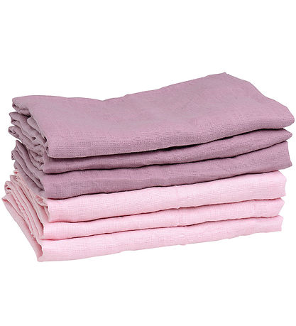 Mininor Stoffwindeln - 70x70 cm - 6er-Pack - Heath Flower/Rose