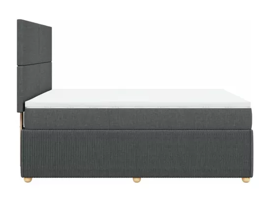 Sommier à lattes de lit avec matelas Gris foncé 160x200cm Tissu