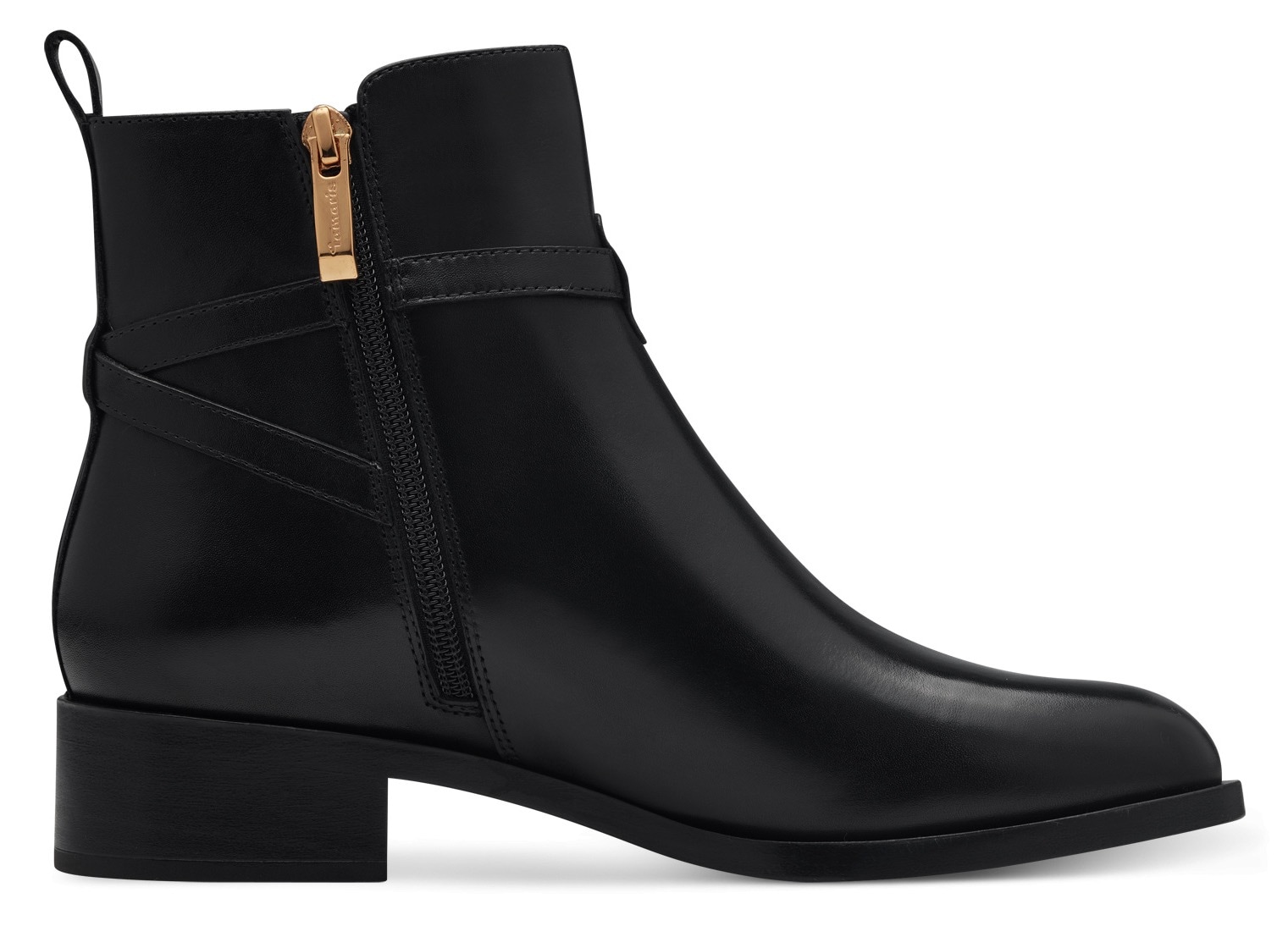 Tamaris Stiefelette  , Blockabsatz, Businessschuh, Ankleboots mit T-Logoverszierung
