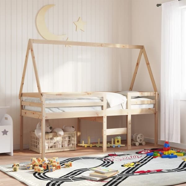 vidaXL Tak for barneseng 199x95,5x88 cm heltre furu