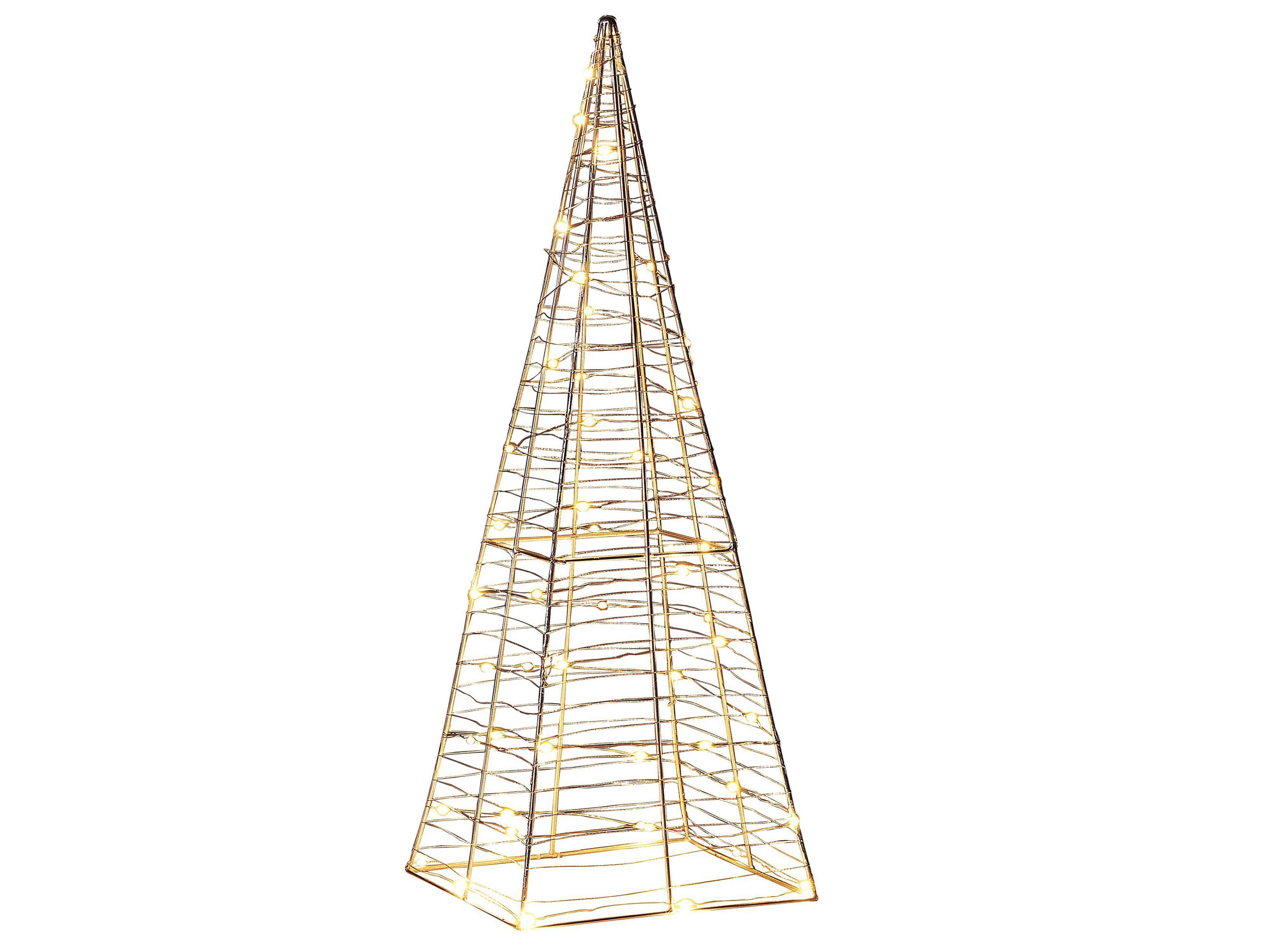 Buitendecoratie LED PUKSALA Kerstboom 60 cm Zilver