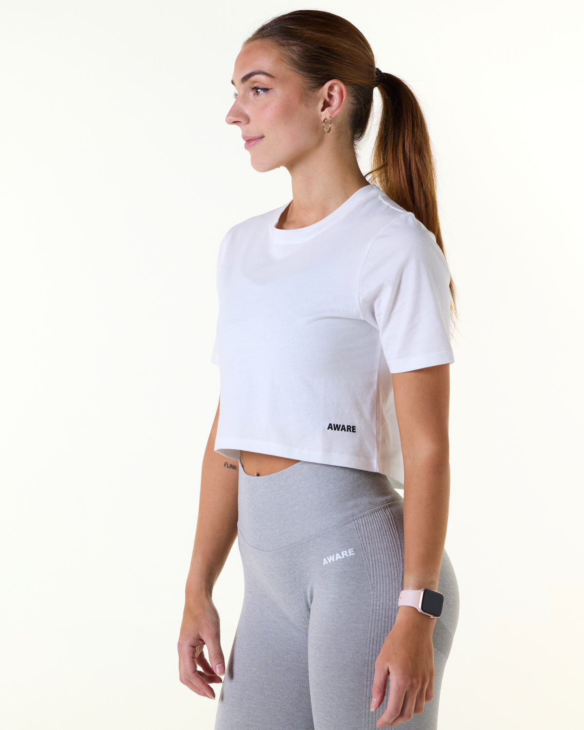 AWARE Crop T-Shirt White