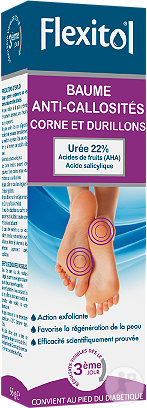 Flexitol Baume Anti-Callosités 22% Urée Corne Et Durillons 56g