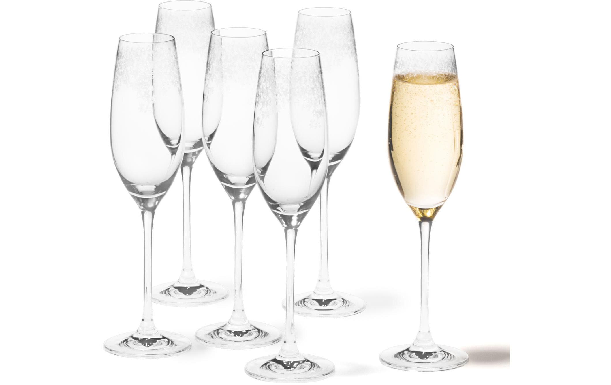 Sektglas Chateau 200 ml, 6 Stück, TransparentFestliche Gläser mit dezenter Gravur