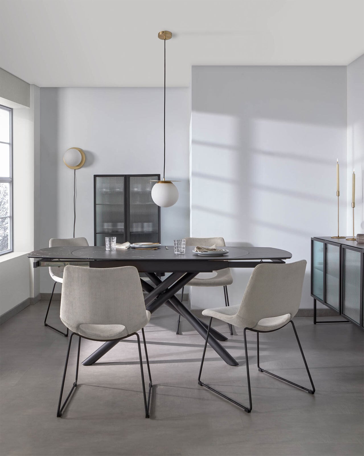 Kave Home Esstisch YODALIA 130-190 x 100 cm Keramik