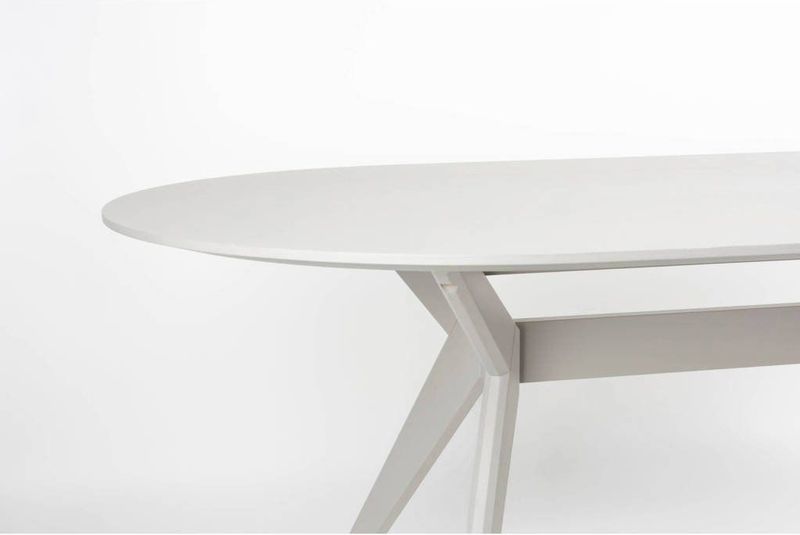 Zeme - Eetkamerstafel - Beige - Hout - Ronde en Ovale Variant
