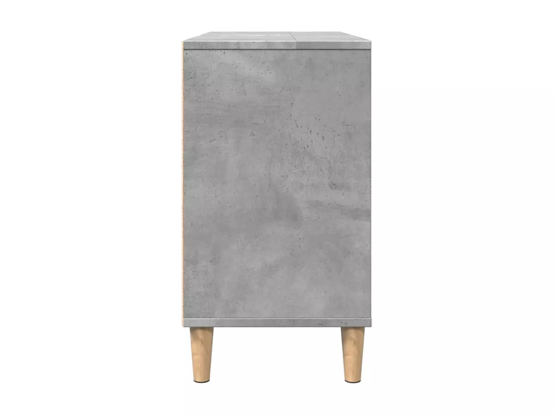 Armoire salle de bain gris béton 80x33x60cm bois d'ingénierie