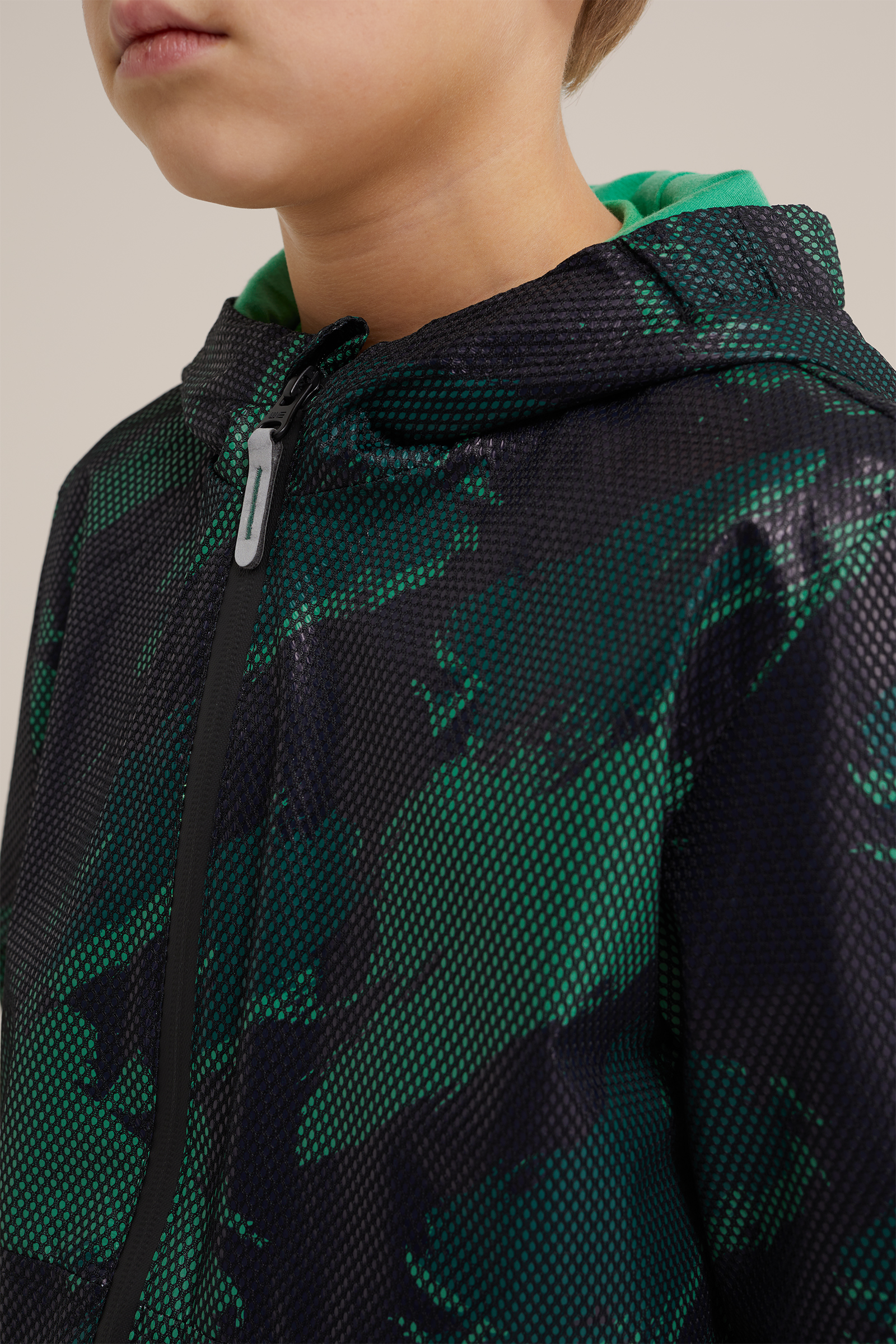 Jongens jack met dessin WE Fashion Groen