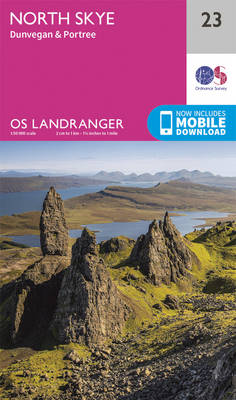 North Skye, Dunvegan & Portree - OS Landranger Map 023 (Sheet map, folded)