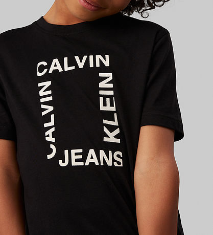 Calvin Klein T-shirt - Maxi Hero Flock Logo - Ck Black