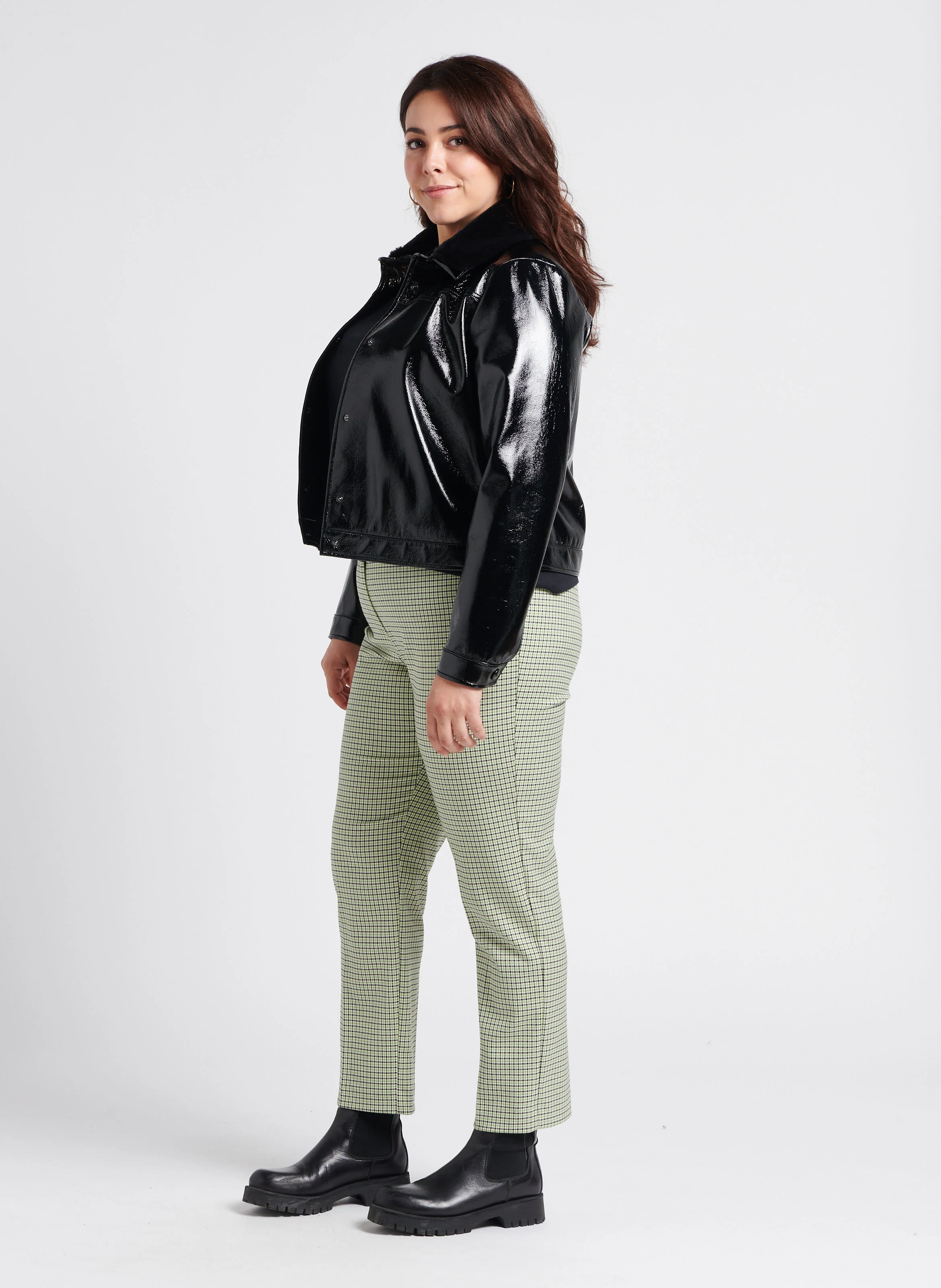 RADAR - Pantalon droit à motif | Vert