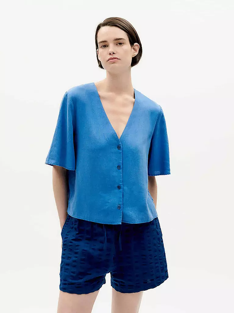 THINKING MU Bluse LIBELULA blau