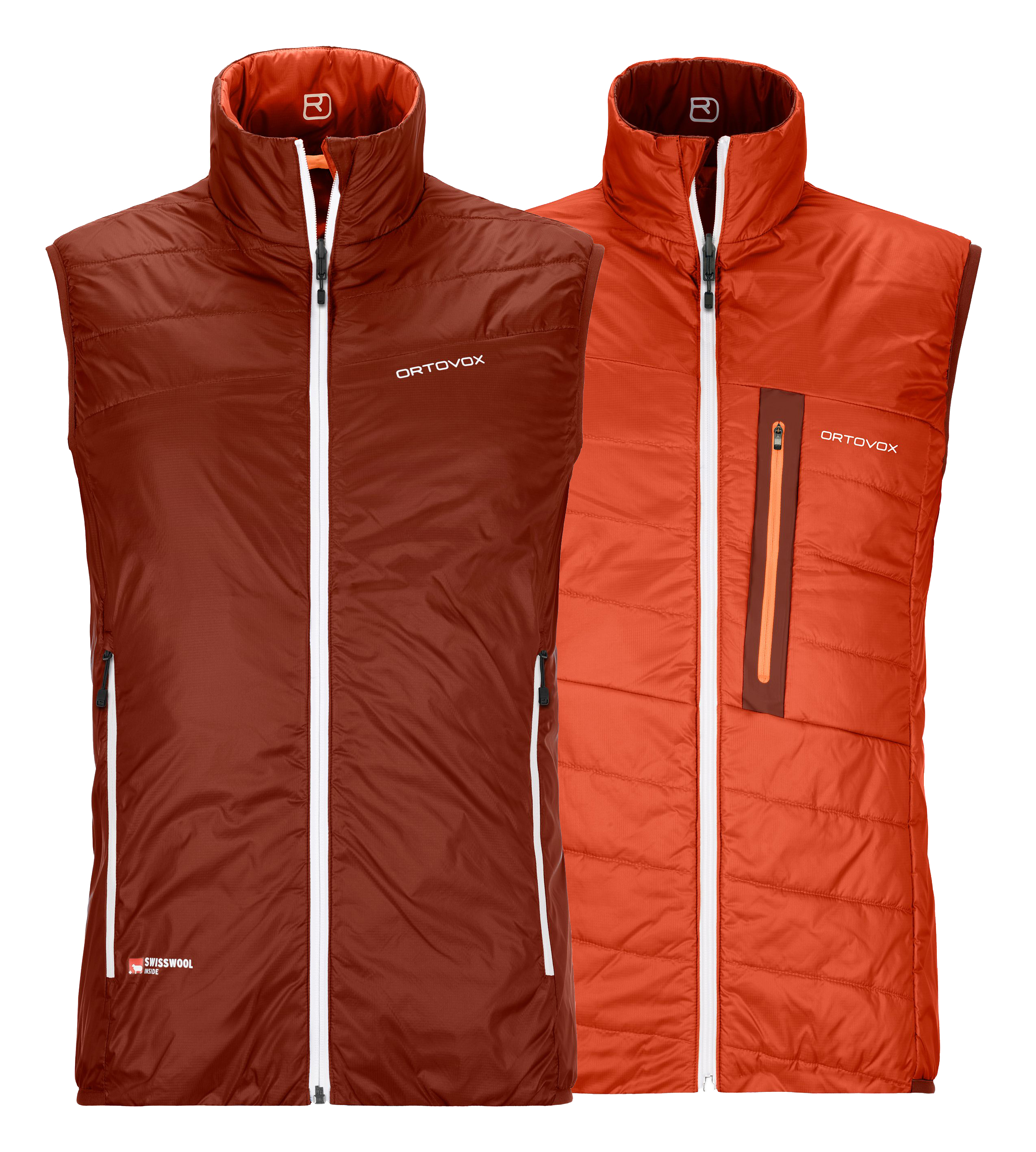 Swisswool Piz Cartas Vest Herre 23201/Clay Orange