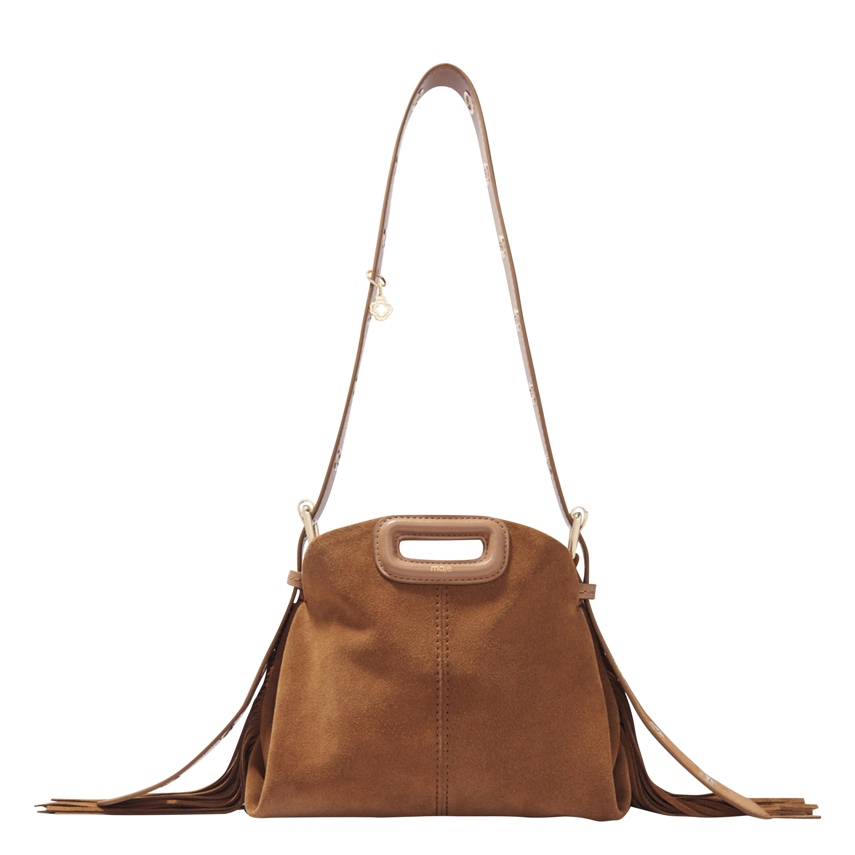 MISS M MINI - Sac bandoulière en cuir velours | Beige