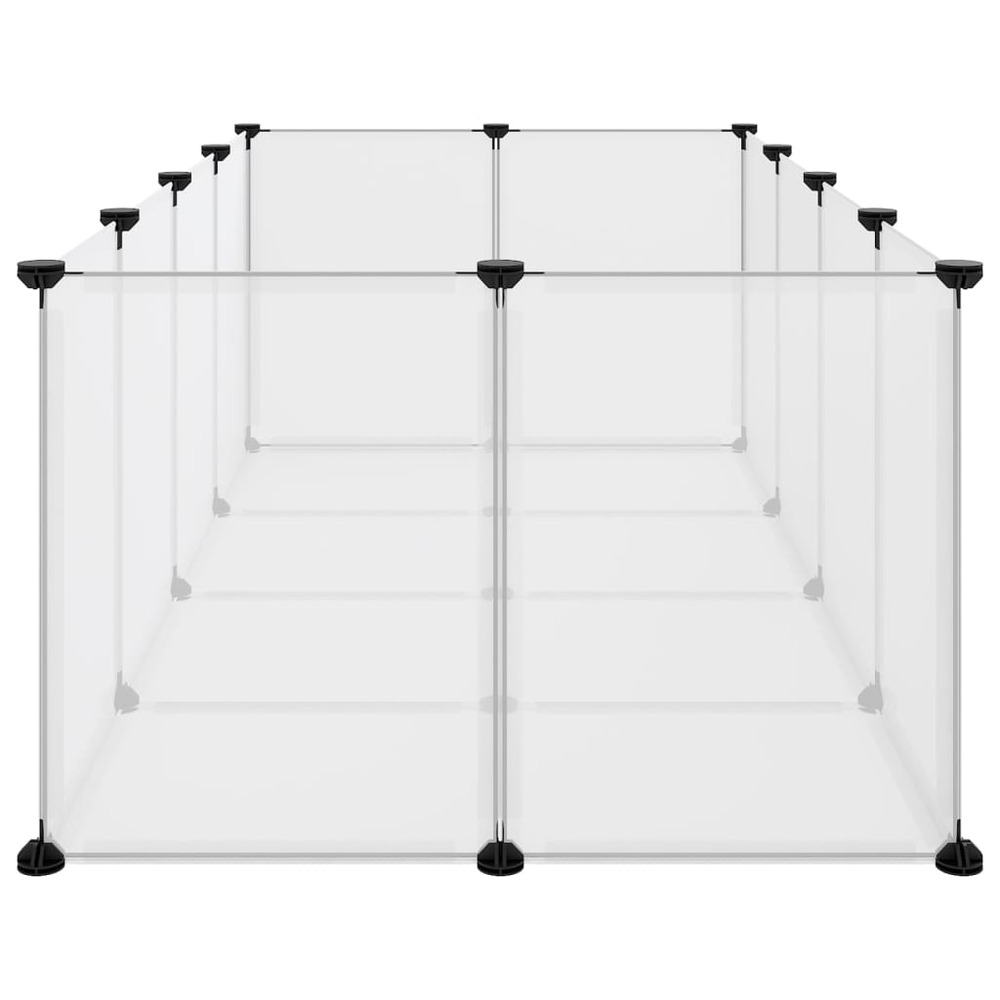 Cage pour petits animaux transparent 144x74x46,5 cm pp et acier
