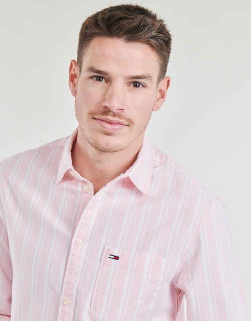 Tommy Jeans - TJM REG OXFORD STRIPESHIRT - Rose