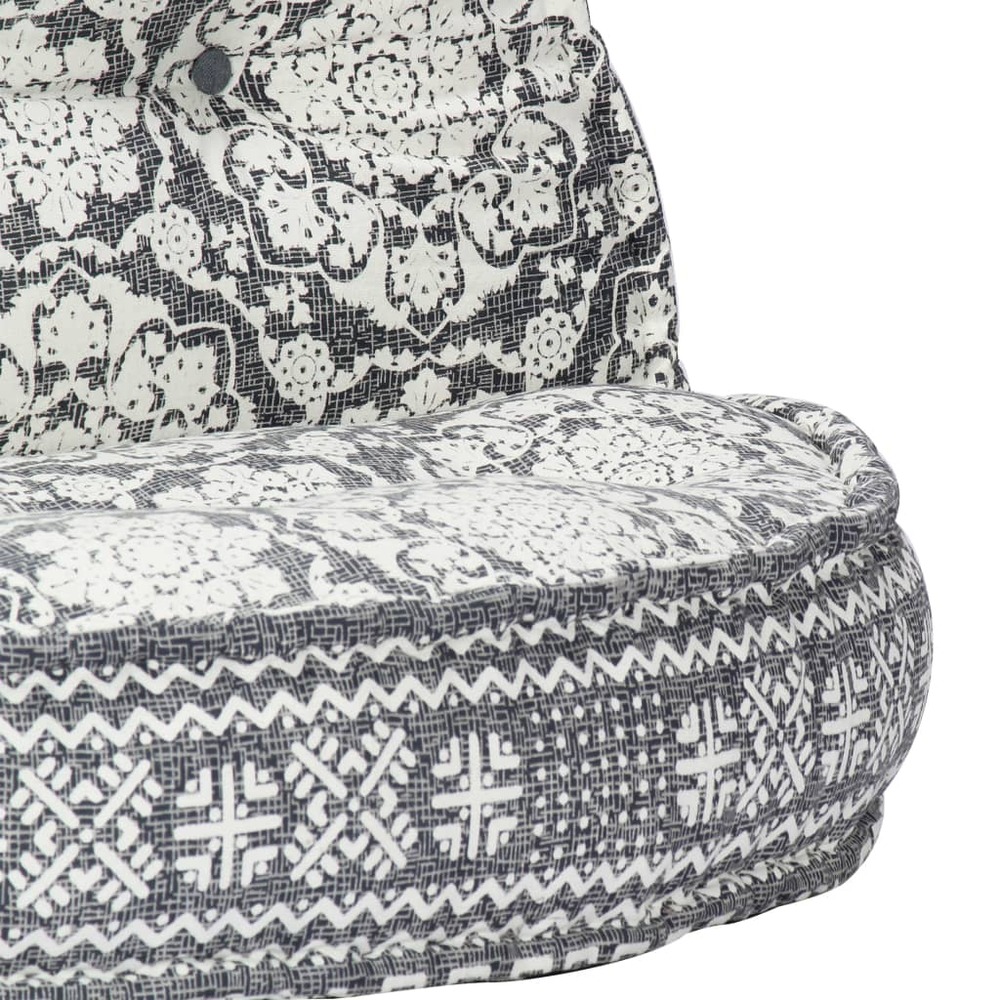 Pouf 100x20 cm gris clair tissu