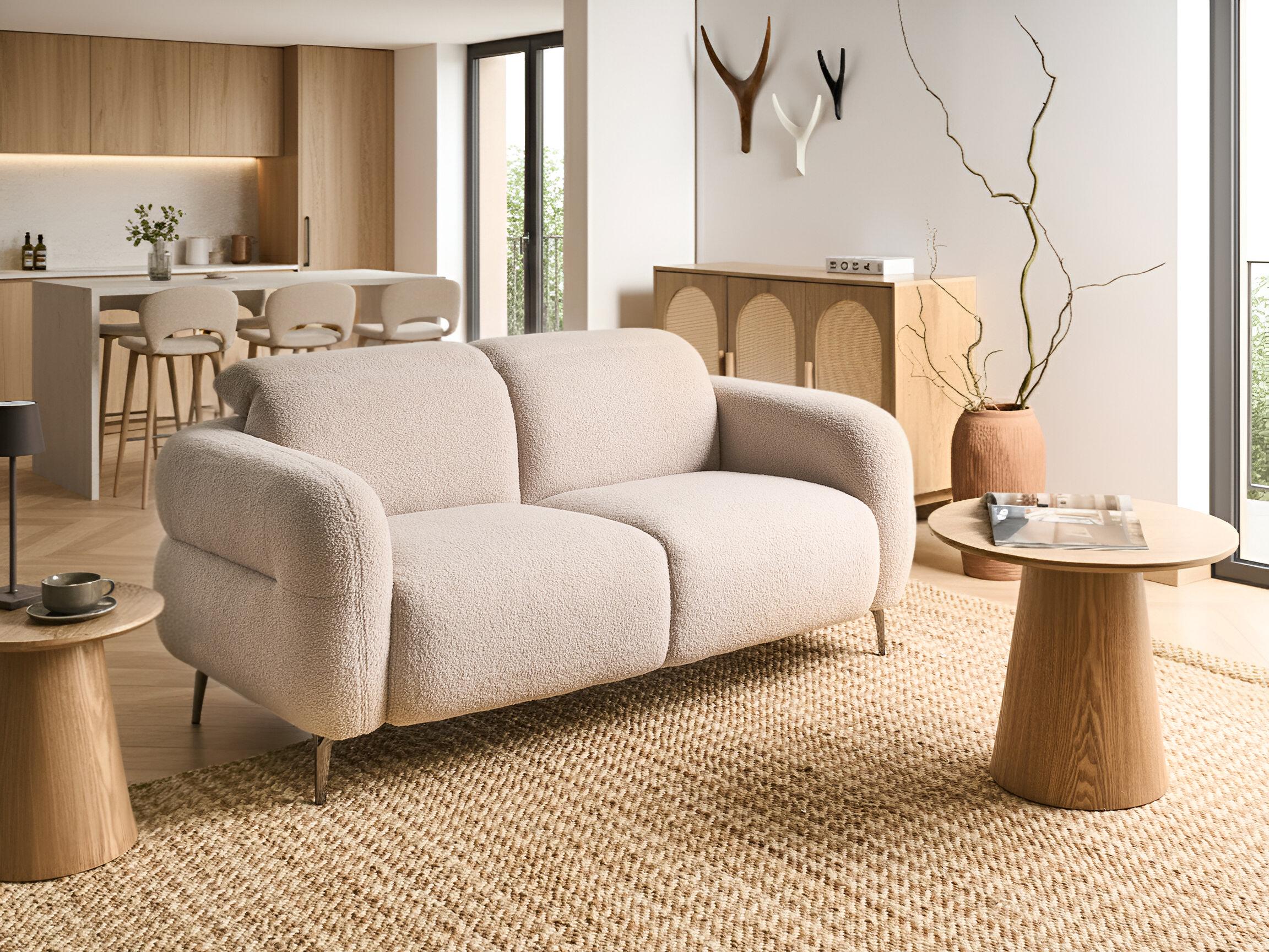 Bank 2-zits ARTUNA Bouclé Beige