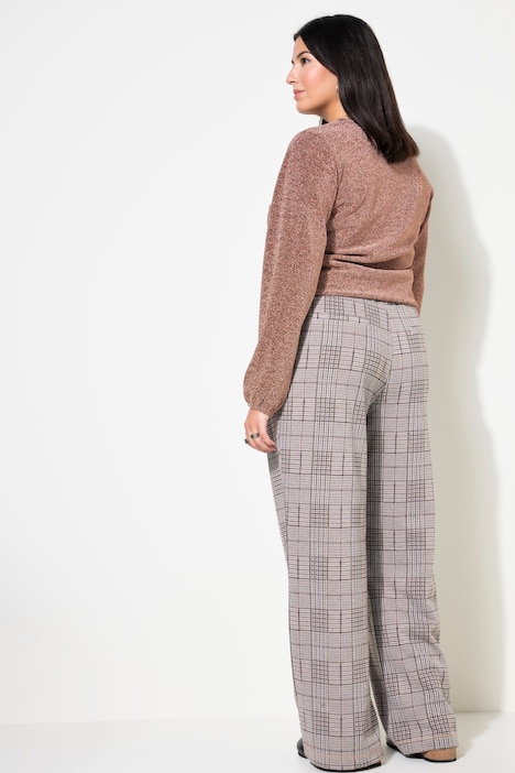 Karohose, Wide Legs, Elastikbund