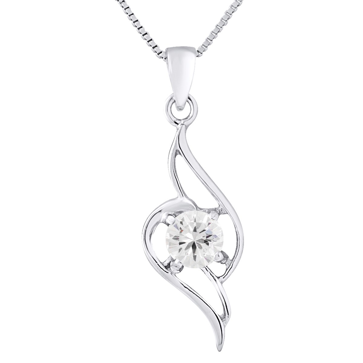 Pendentif VAGUE - Oxyde de zirconium - Argent 925