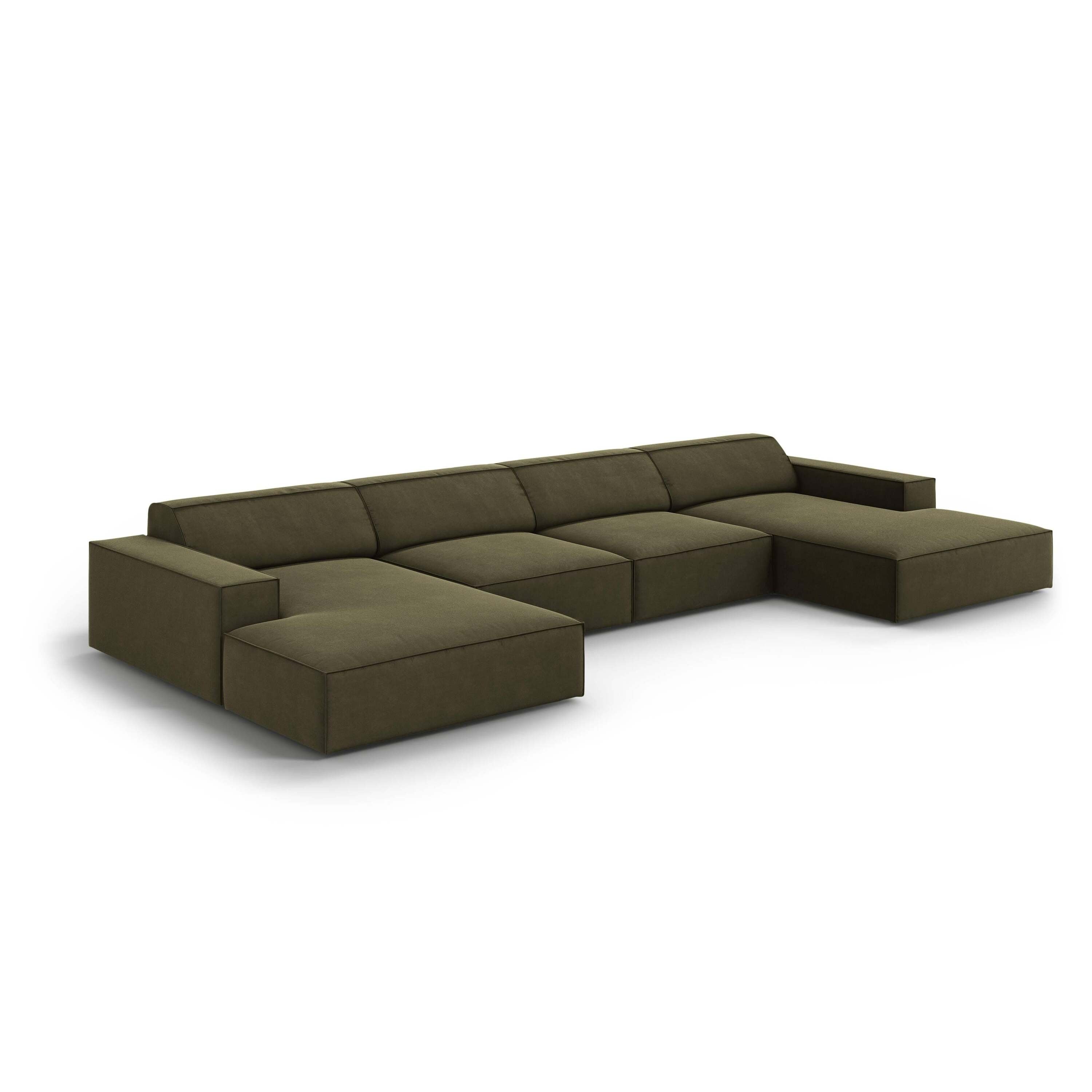 Micadoni Jodie U-bank - Fluweel - Groen