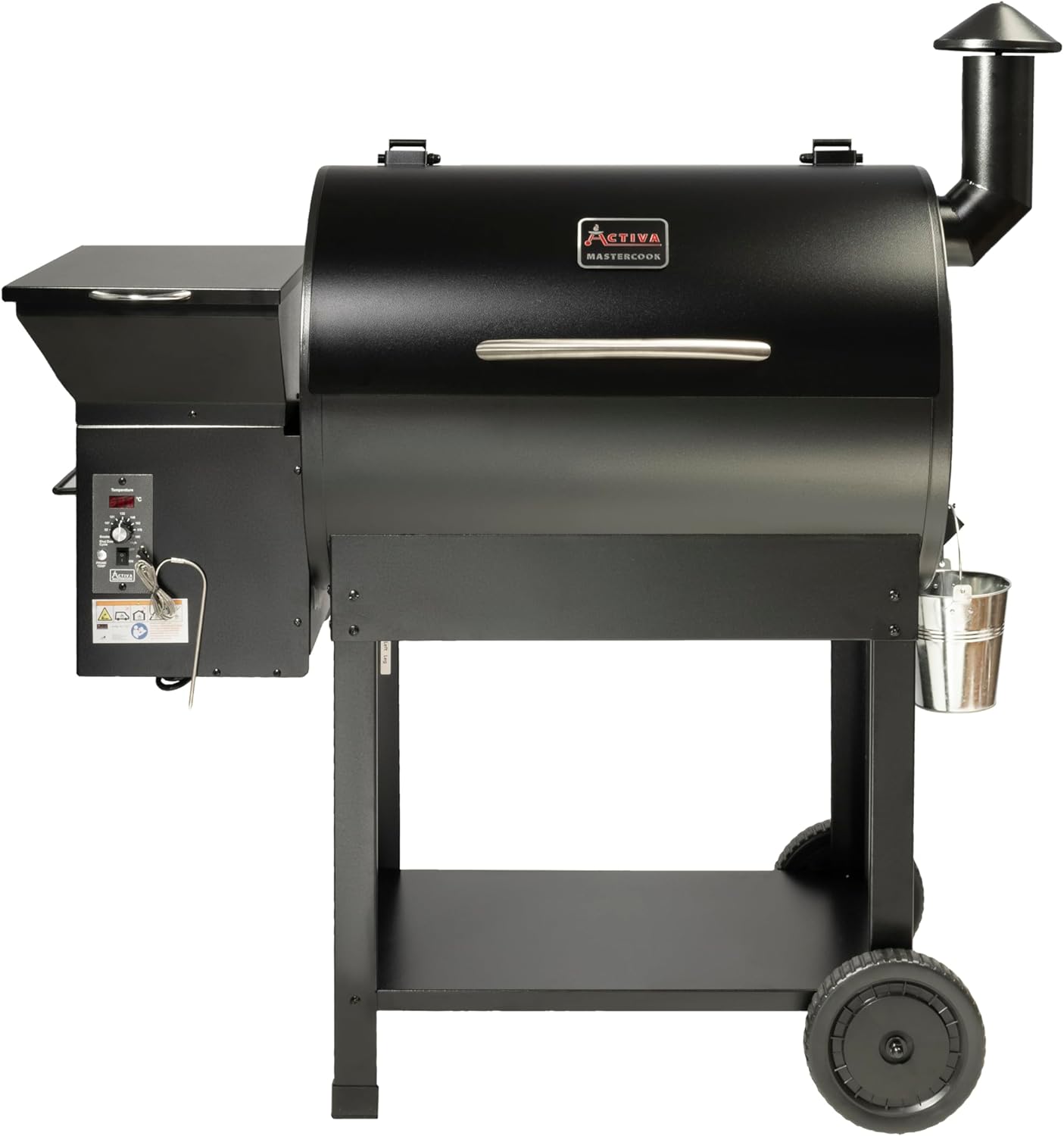 ACTIVA Smoker Grill El Paso I Pellet Smoker mit automatischer Pelletzuführung & Thermometer I Edelstahl-Grill für BBQ & Räuchern