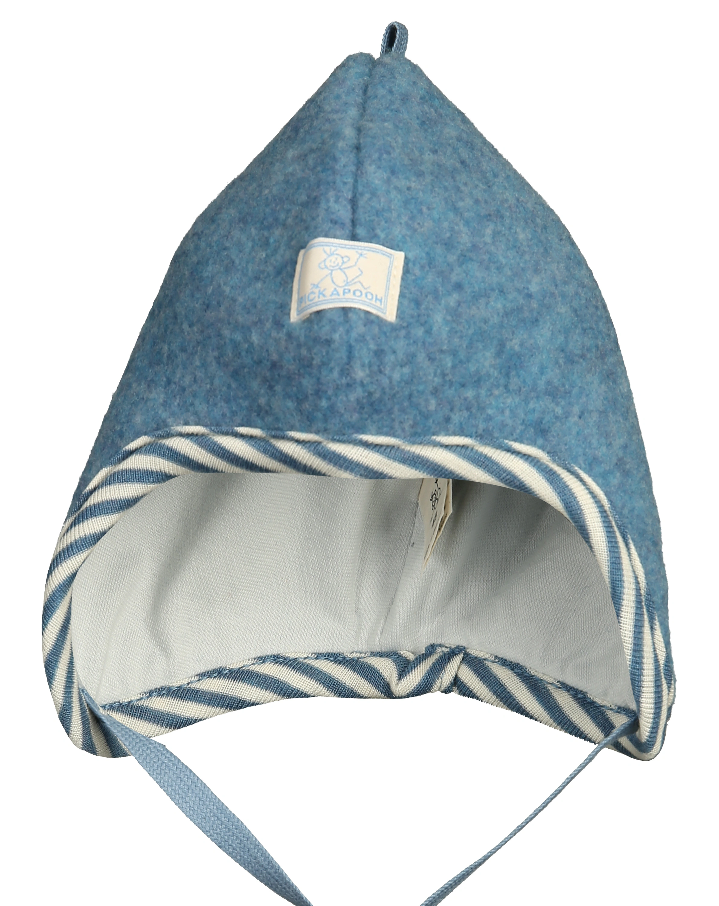 Woll-Fleecemütze MINI gefüttert in jeansblau