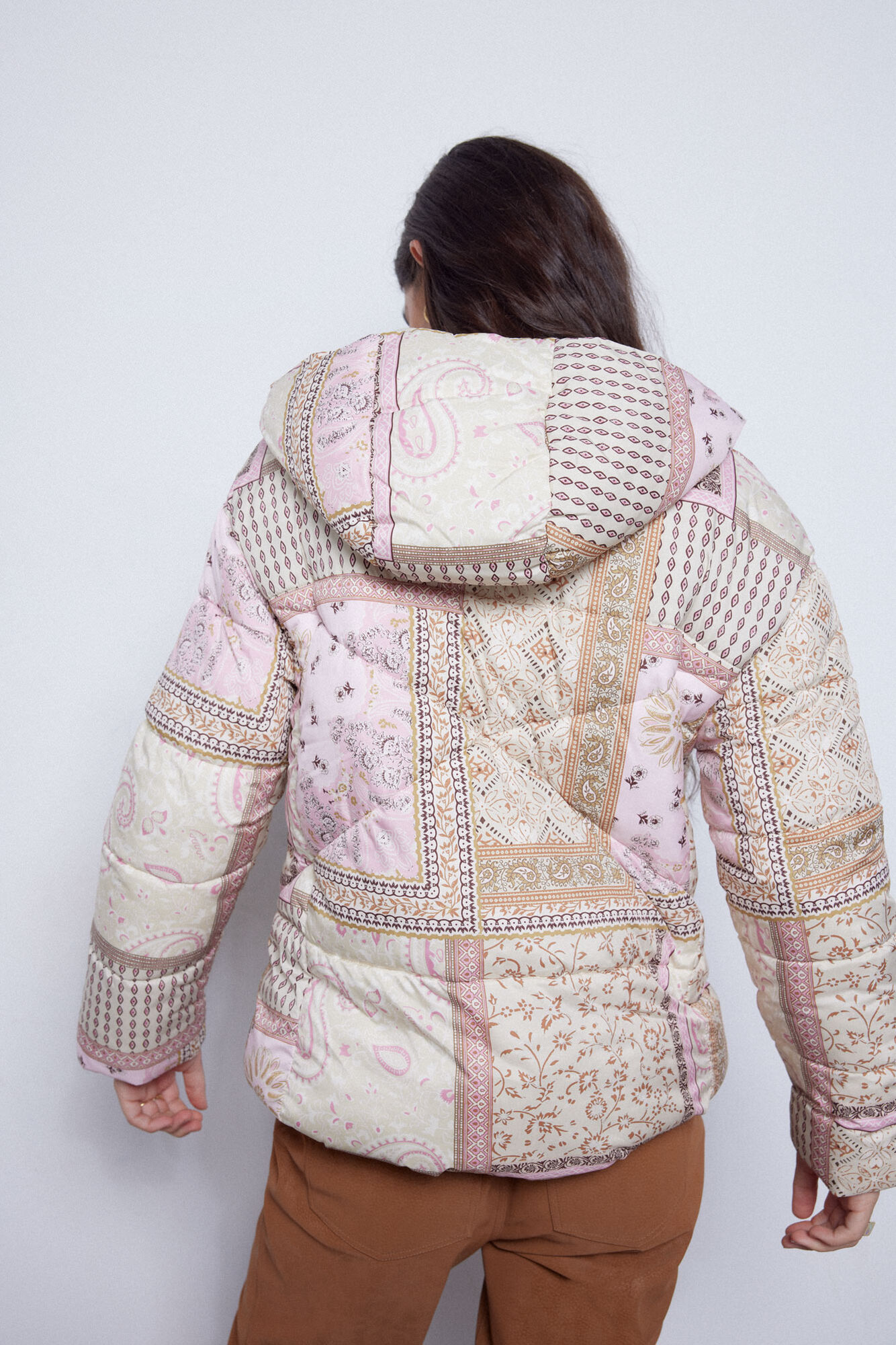 Casaco acolchoado estampado