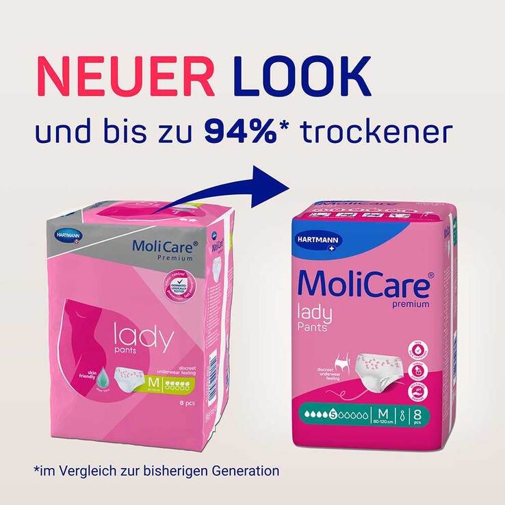 Molicare Premium lady Pants 5 Tropfen M, 8 St