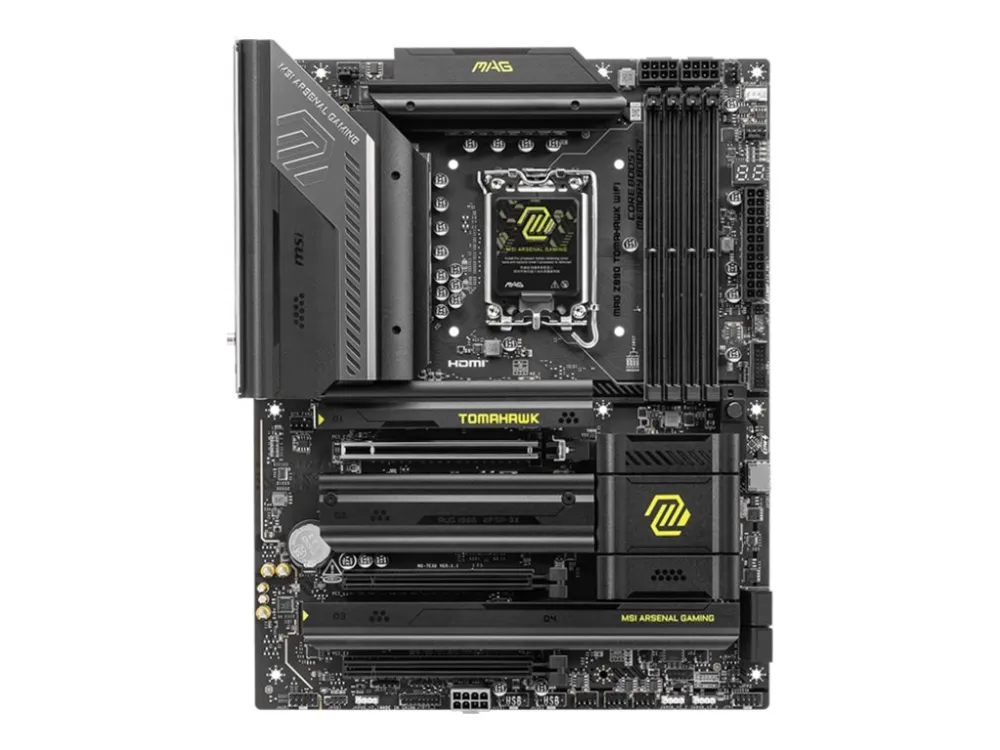 MSI MAG Z890 TOMAHAWK WIFI - Bundkort - ATX - LGA1851 sokkel - Z890 Chipset - USB 3.2 Gen 1, USB 3.2 Gen 2, USB-C 3.2 Gen2, USB4, USB-C 3.2 Gen 2x2 - 5 Gigabit Ethernet, Wi-Fi 7, Bluetooth - onboard grafik (CPU påkrævet) - HD Audio (8-kanaler)
