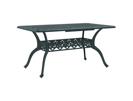 VIDAXL - Table de jardin vert 150x90x72 cm aluminium coulé