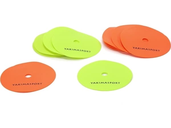 YakimaSport Flat markmarkører (markeringsmatter) - 12 stk gul og oransje
