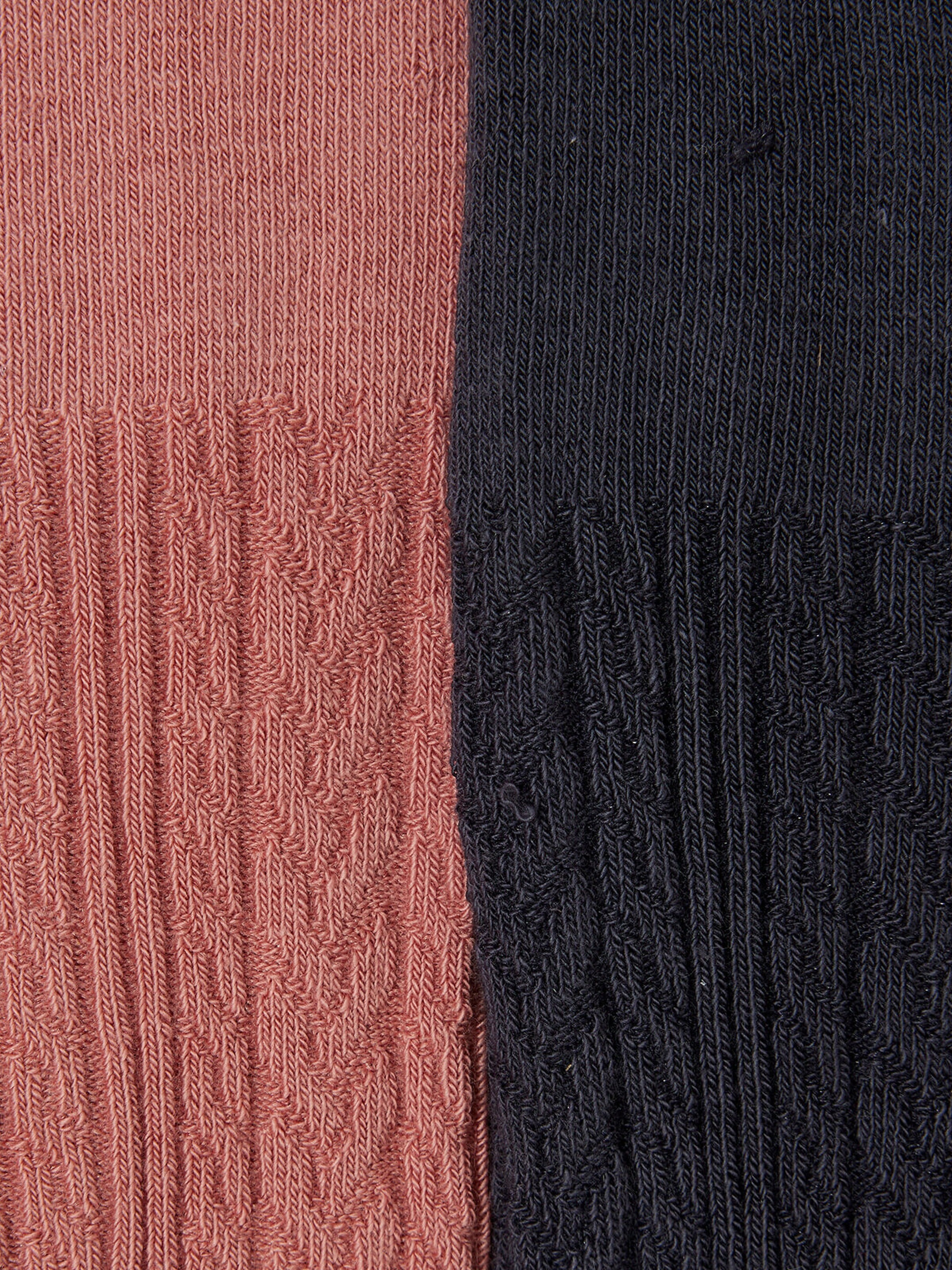 Vertbaudet 2er-Pack Mädchen Strumpfhosen mit Zopfmuster blush
