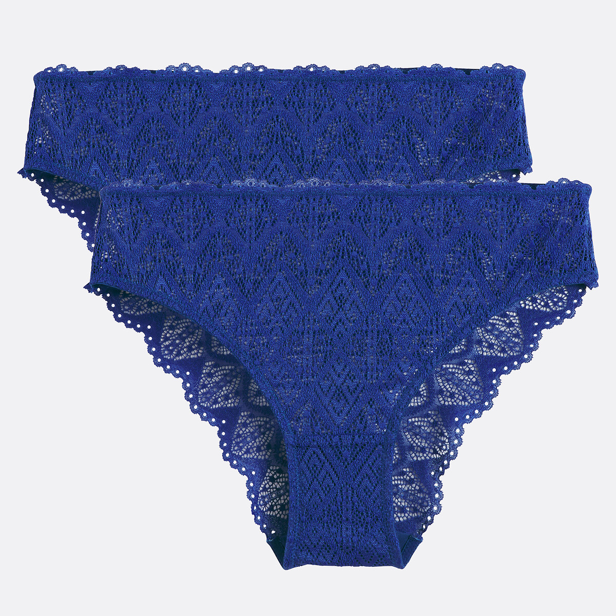 COLEÇÃO LA REDOUTE<br>Conjunto de 2 calcinhas inteiramente em renda, Lison