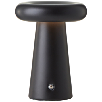 Brilliant buitentafellamp Muffin met USB oplaadbare accu zwart
