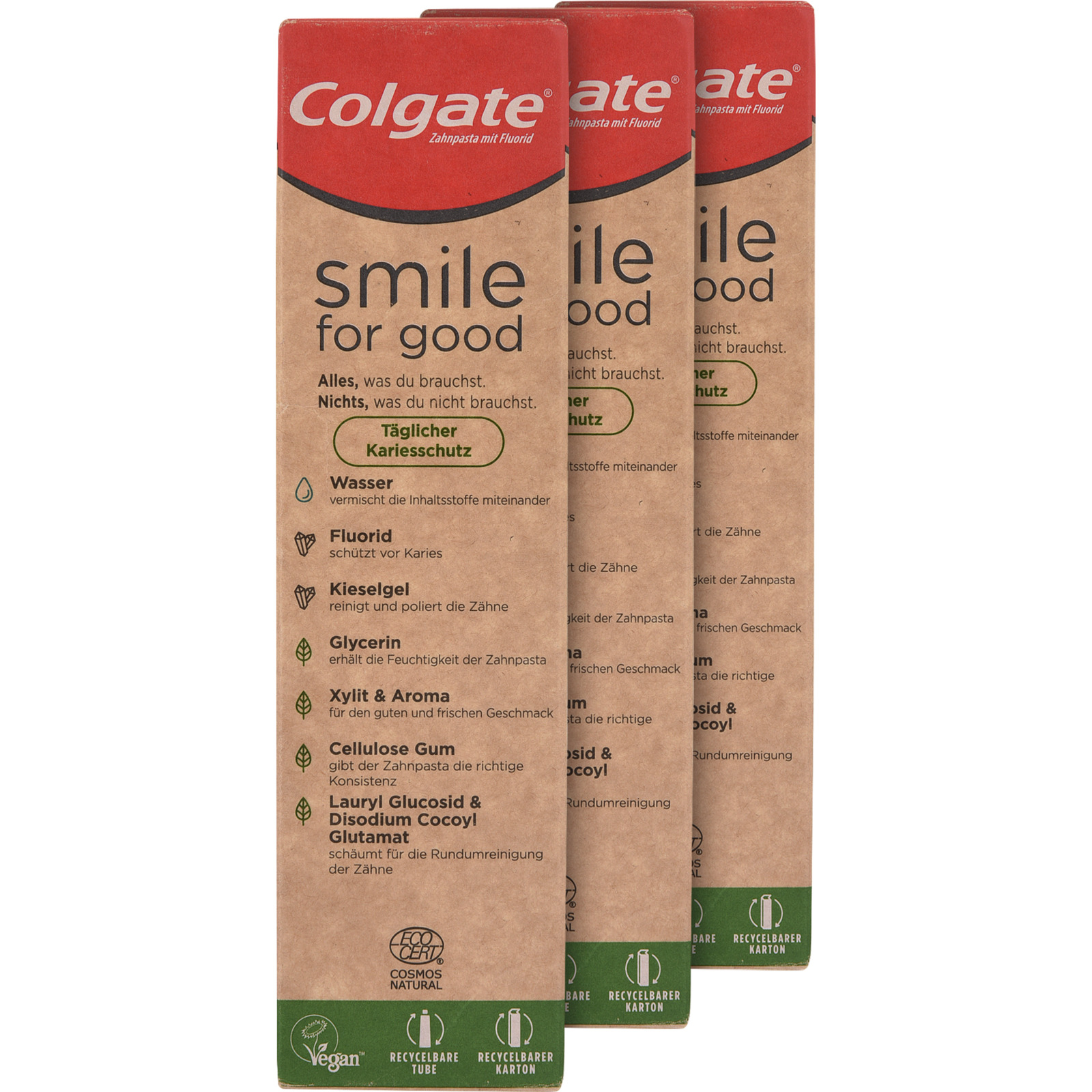 Colgate Zahnpasta Smile for Good 3 x 75 ml