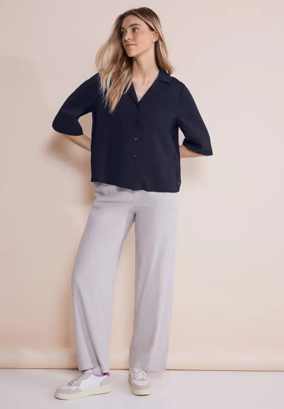 3/4 Arm Bluse - deep blue