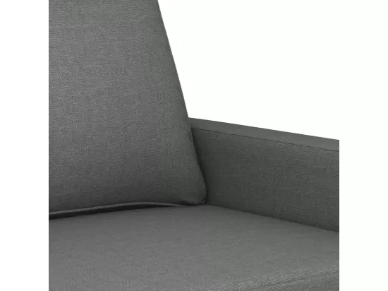 Canapé à 2 places Gris foncé 140 cm Tissu