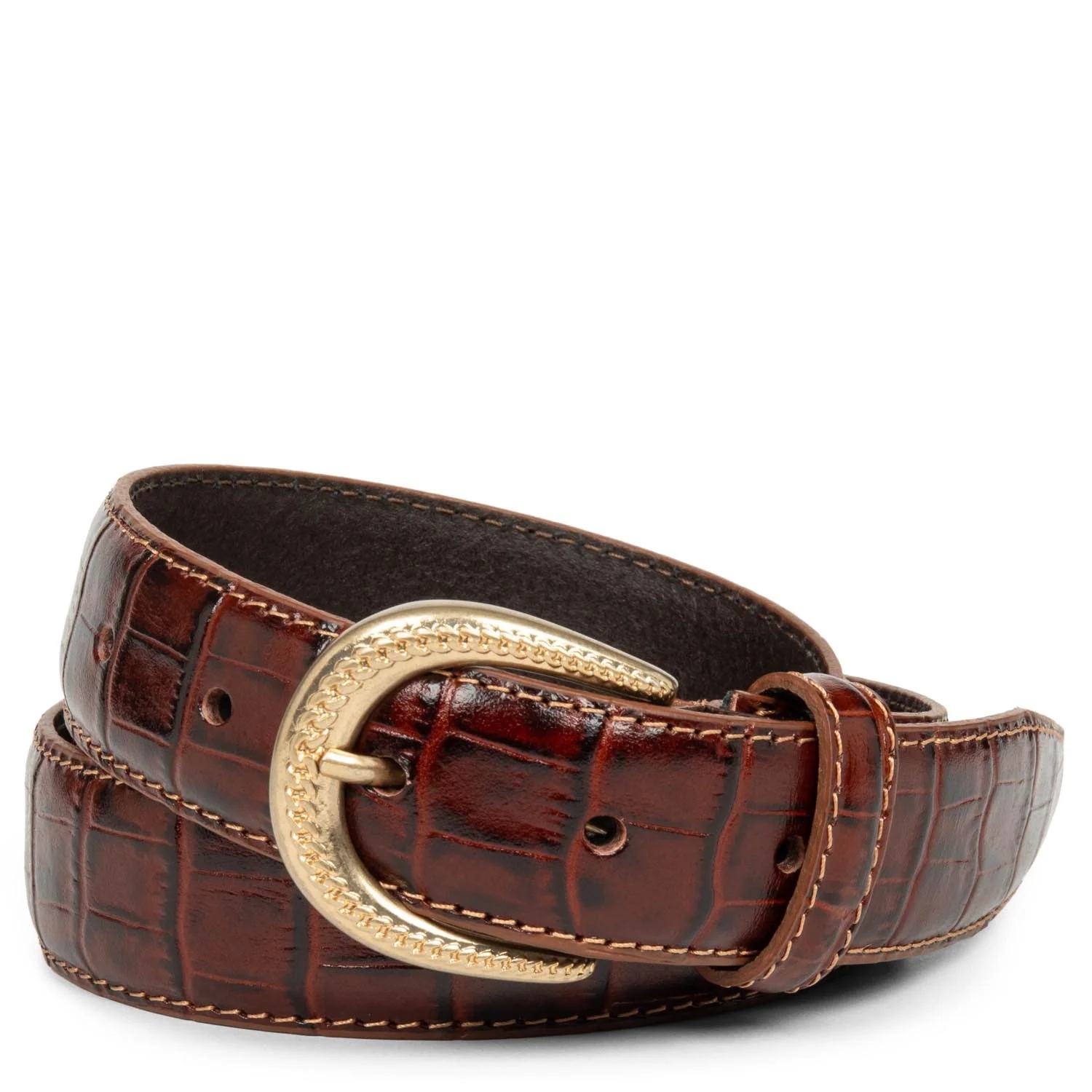 Ceinture Cuir Croco Femme-Ceinture