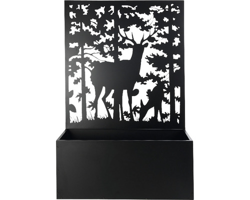 Esschert's Garden metalen plantenbak/bloembak, 100 x 39 x 140,5 cm, zwart
