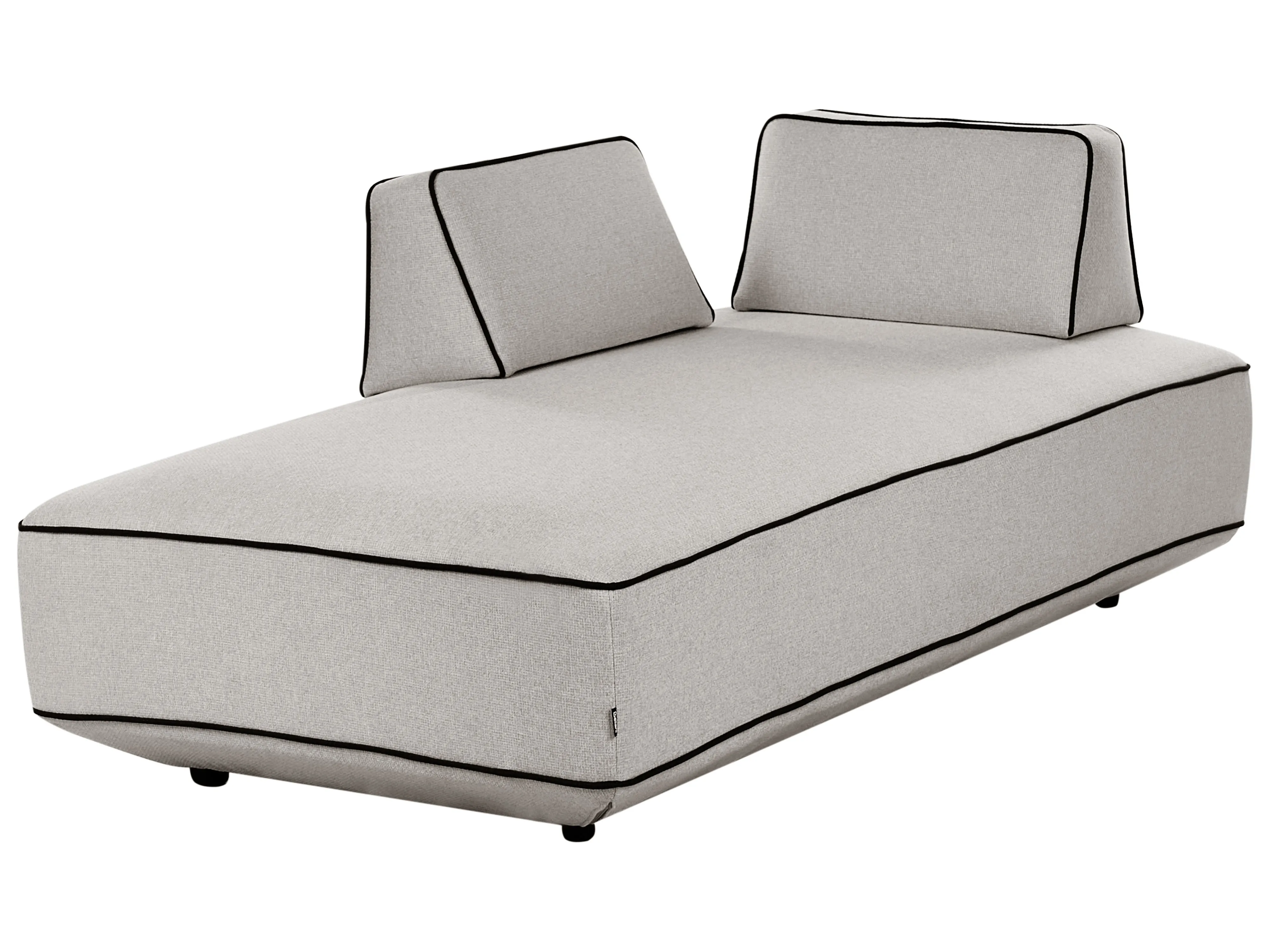 Chaise longue SEILLANS Stof Lichtgrijs