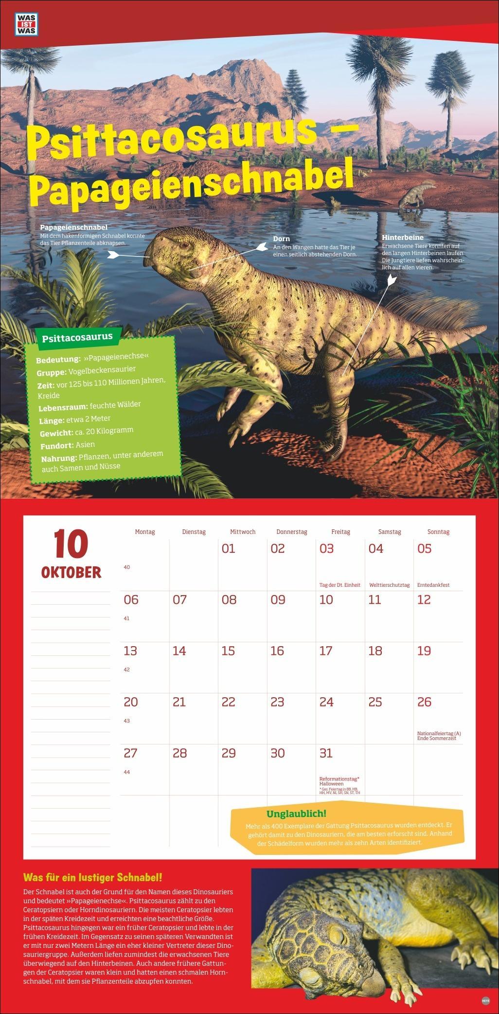 WAS IST WAS Dinosaurier Broschurkalender 2025