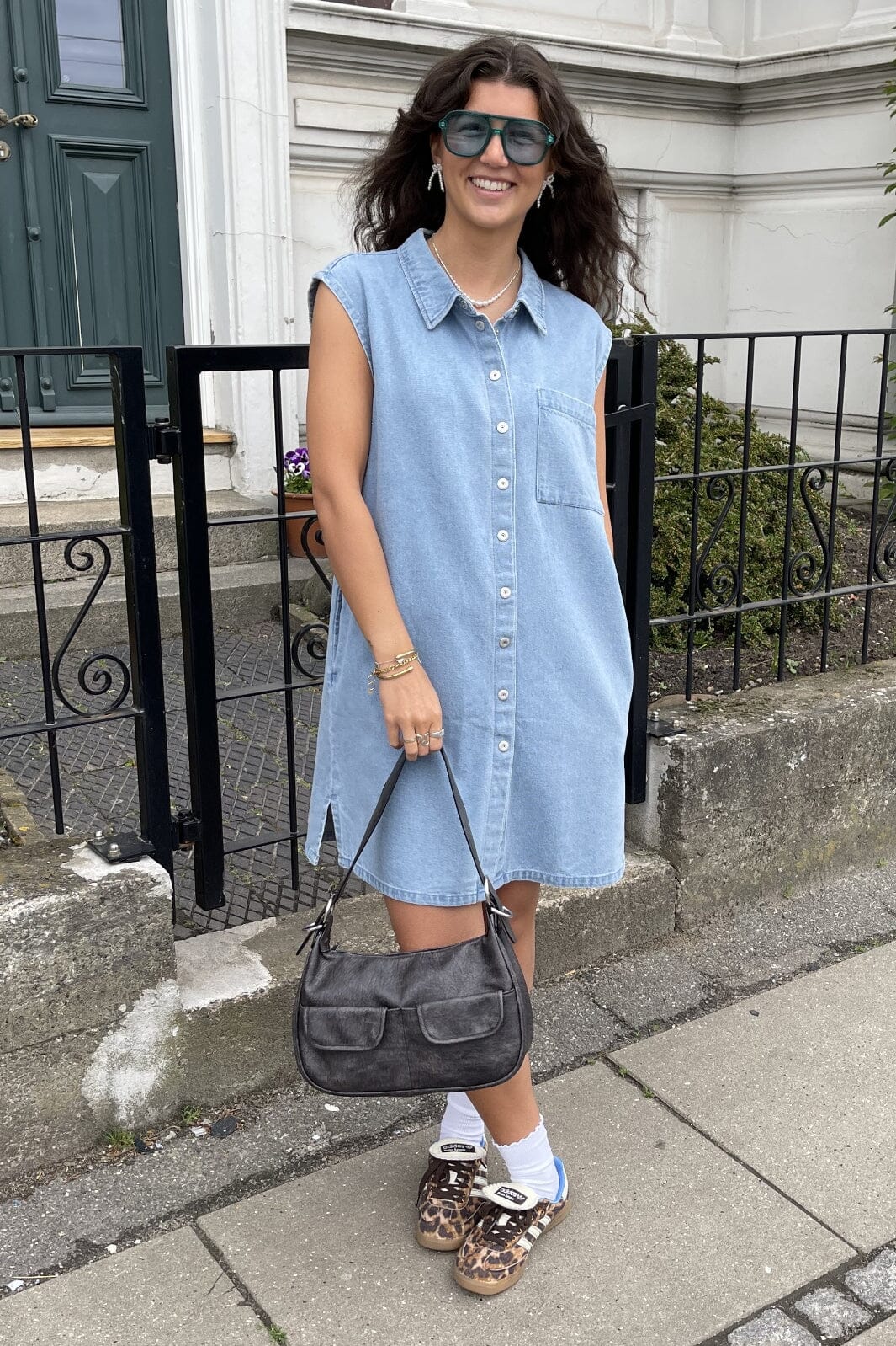 Pieces Pcabbi Sl Short Denim Dress