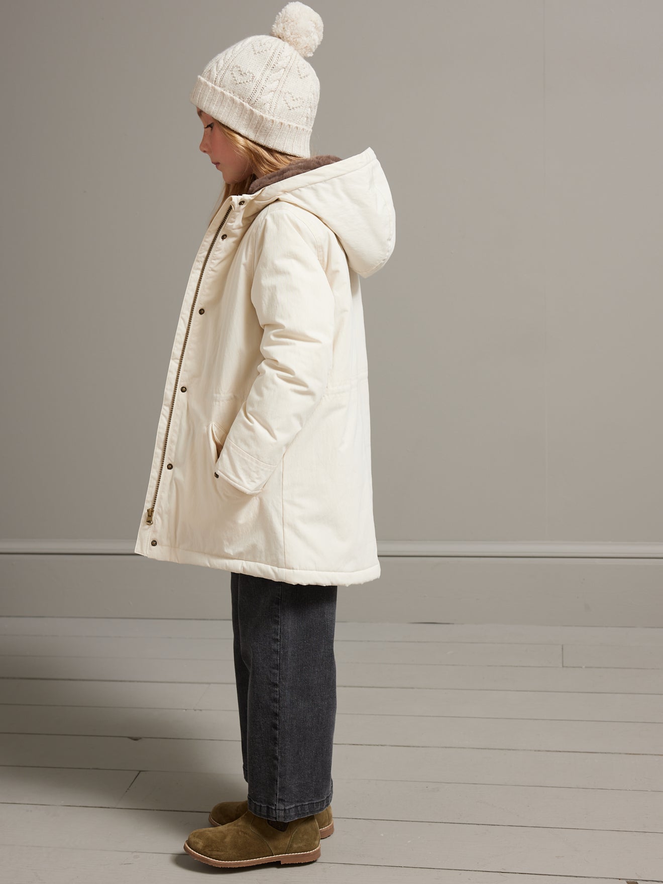 Parka Fille doublée de fausse fourrure