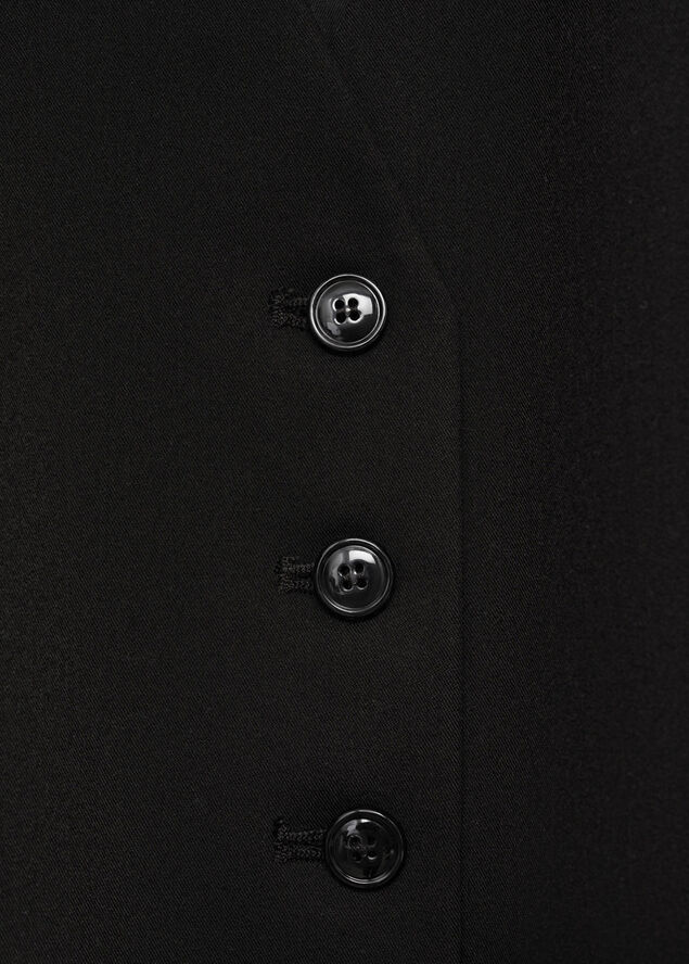 MANGO Suit waistcoat with buttons Black