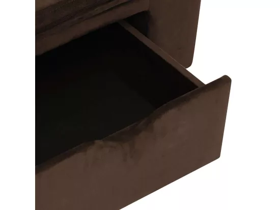 Canapé pour chien avec tiroir Marron 75x50x38 cm Peluche