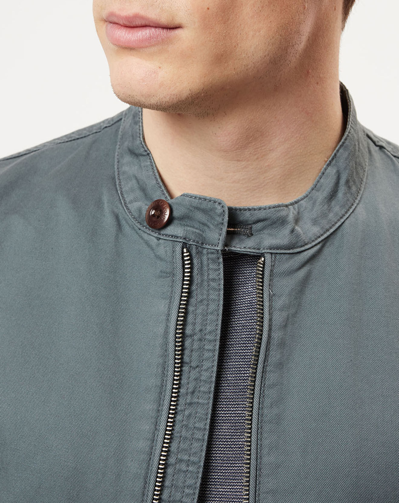 Marc O'Polo Blouson en coton & lin kaki