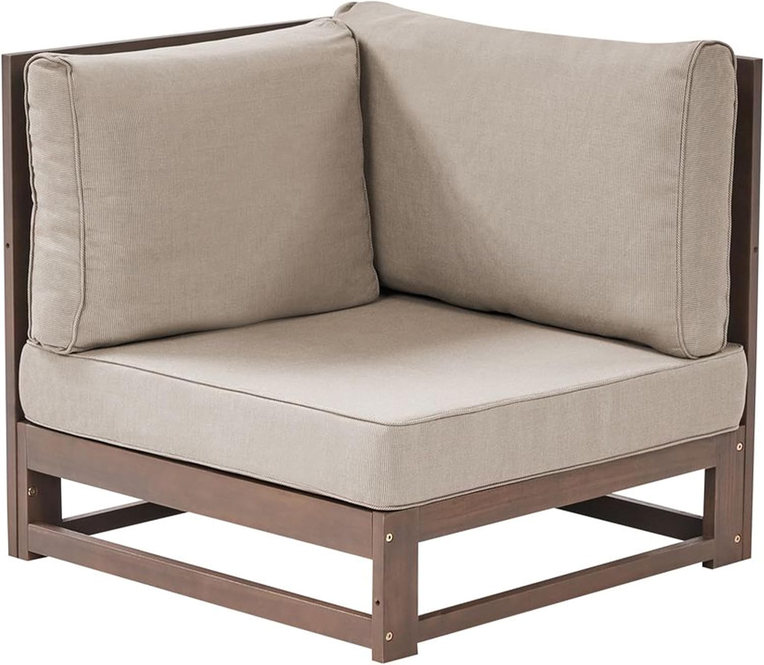 Beliani 2-Sitzer und 3-Sitzer Gartensofa Akazienholz Dunkelbraun Tisch Timor II